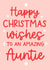 A cute and modern card to send to your amazing Auntie this Christmas created by Word Up Creative