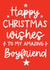 A cute and modern card to send to your amazing boyfriend this Christmas created by Word Up Creative