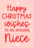 Cute Christmas Card for an Amazing Niece created by Word Up Creative