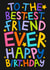 Best Friend Birthday Card - Happy Birthday Bestie - Forever Friends - Best Mates created by Ludicrous Prints