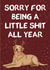 Funny Christmas card - from the dog - Little Shit created by Scrambled Meg Designs 