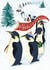Penguin March- Nadolig Llawen, Welsh Christmas Card created by Ink and Tot