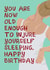 Funny Birthday Card - Injure Themselves Sleeping created by Running with Scissors