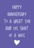 Funny Anniversary Card - Great Son - Saint of a Wife created by size3art