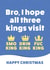 Funny Christmas Card - Brother - Male Friend. 3 Kings. Smoking Drinking Fucking created by Cookie Design