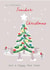 Traditional Christmas Tree Card - Teacher - Happy New Year - Bunnies Robins created by SABIVO Design by Sabina