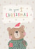 Cute First Christmas card for Baby - Baby bear - On your 1st Christmas created by Laura Pantony