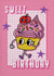 Retro Cartoon Cupcake Card - Sweet Cupcake Birthday created by NICHOLA COWDERY ILLUSTRATIONS 