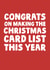 Congrats On Making The Christmas Card List This Year - Funny Festive Card created by Studio Doodles