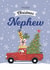 Cute Christmas Card - Nephew - Santa's Driving created by Geordies Love Gin
