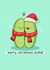 Cute Christmas Card - Merry Christmas Pickle - punny greetings created by Rosalie Perl