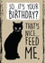 Cattitude - Funny Cat Card for the Cat lover - Feed Me created by The Purple Spell