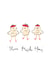 Three French Hens - Funny Animal Christmas Card - Cute Berets created by Bellynam Studio