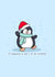 Cute Christmas card - Penguin created by Rosalie Perl