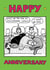 Funny anniversary card - for dog-parents - Anniversary Cuddle created by Off The Leash Cartoons by Rupert Fawcett