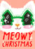 Cute Christmas Cat Card created by URGHH Card Co.