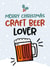 Funny Christmas card for the craft beer lover iwho loves to be festive created by Superlush Cards