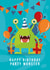 Happy Birthday, Party Monster - Birthday Card for Wild Ones created by Emily Bratby