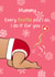 Funny Christmas Card for New Mum - Festive Poo (darker skin tone) created by Tessa Cheung