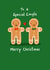Cute Christmas Card - Gingerbread Gay Couple - Male created by Nicola Watson