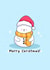Cute Christmas Card - Snowman themed - kawaii Christmas card created by Rosalie Perl
