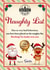 Naughty List funny Christmas card created by WigglyCards