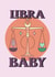 Libra Baby Birthday Card - Pretty Digital Drawing created by Printed at the Disco