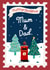 Cute Illustrated Parents Christmas Card created by Pearl Studio