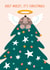 Cute Funny Christmas Card - Holy Moly Pun created by Immy Illustrates