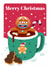 Cute Gingerbread Man Christmas card for friends and family created by WigglyCards