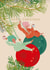 Cute Christmas Card For Your Bestie - Swinging from the tree created by Illustrationsbyisha