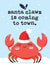 Funny Punny Santa Claws is Coming to Town Christmas Card created by Mrs Best Paper Co.