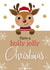 Cute reindeer Christmas card wishing a holly jolly Christmas created by WigglyCards