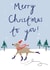 Cute Christmas Card - Skating Dog created by Lauren Barclay