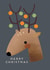 A cute reindeer dressed for occasion with coloured baubles in his antlers. created by Hole in my Pocket