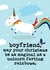 Funny Christmas Card - Boyfriend - Unicorn Farting Rainbows created by Mrs Best Paper Co.
