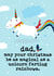 Funny Dad Christmas Card - Unicorn Farting Rainbows created by Mrs Best Paper Co.