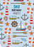 Nautical Birthday Card For Dad - Boat Themed Design created by Pencilface
