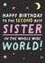 Cheeky Birthday Card For Your Sister - Space - Second Best Sister created by Pixie Studio