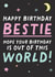 Cute Birthday Card - For Your Bestie - Out of This World created by Pixie Studio