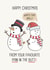 Funny Christmas Card - Pain in the Butt - Snowmen created by Simply Wild Cards