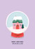 Cute Christmas Card - Our House to Yours - SnowGlobe created by Inky in the Wild
