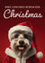 Cute Santa Schnauzer dog Christmas card created by WigglyCards