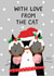 Cute - Festive - Cat - With Love From The Cat Christmas Card created by Nicola Watson