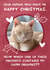 Cute Christmas Photo Card - From the cat - Funny Dreamies Cat created by Two For Joy Illustration