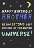 Funny Birthday Card For Your Brother - Space - Second Best Sibling created by Pixie Studio