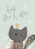 Cute Cat Fairy Lights Christmas Card created by Mint and Pickle