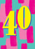 Groovy 40th Birthday Card - 60's Pattern created by Paperlink and Meraki Greeting Cards