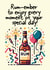 Rum-ember birthday card created by Haydn Pole