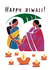 Pretty Diwali Card - wish your friends and family the very best of Diwali! created by Dravidian Quill